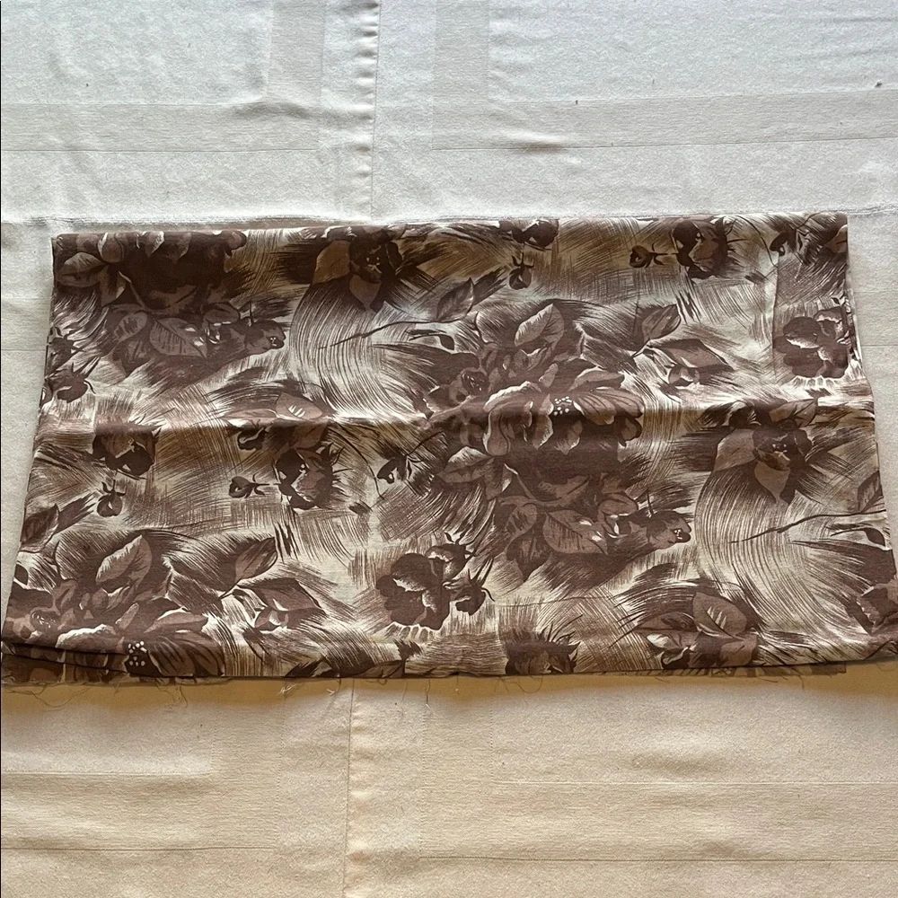 Floral Print Brown And Beige Light fabric